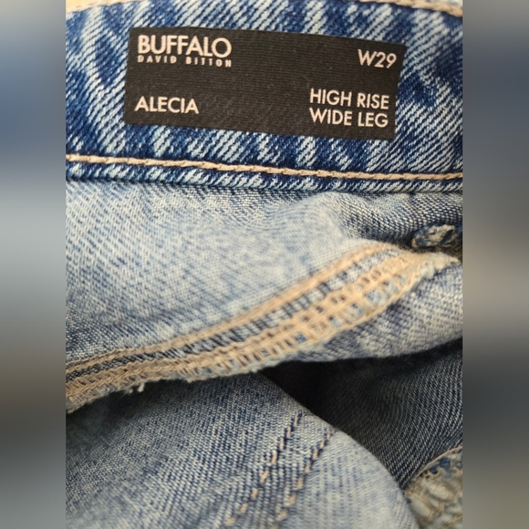 BUFFALO Alecia High Rise Vintage Denim Wide-Leg Jeans Cotton Size 29 - Picture 5 of 8
